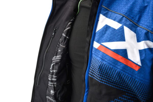 Куртка для снегохода GTX #1 black-blue (текстиль) (M)